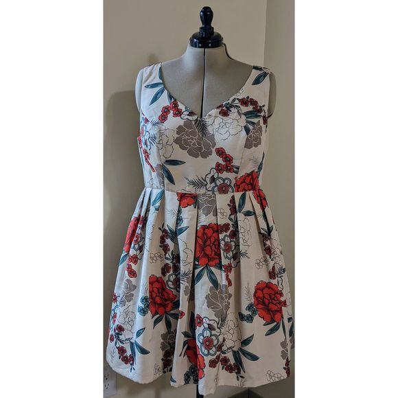 Modcloth Elegant Excellence Floral 1940s Vintage Style Party Dress - Picture 2 of 8